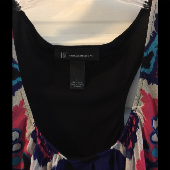 SALE bright colorful tank top LARGE - Picture 3 of 4